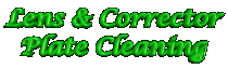 Lens and Corrector Plate Cleaning